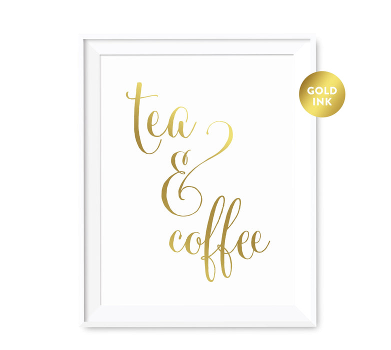 Andaz Press 8.5 x 11 Metallic Gold Wedding Party Signs-Set of 1-Andaz Press-Mr. & Mrs.-