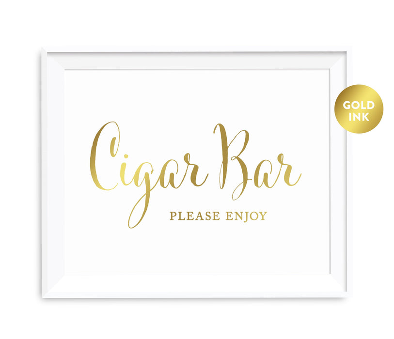 Andaz Press 8.5 x 11 Metallic Gold Wedding Party Signs-Set of 1-Andaz Press-Mr. & Mrs.-
