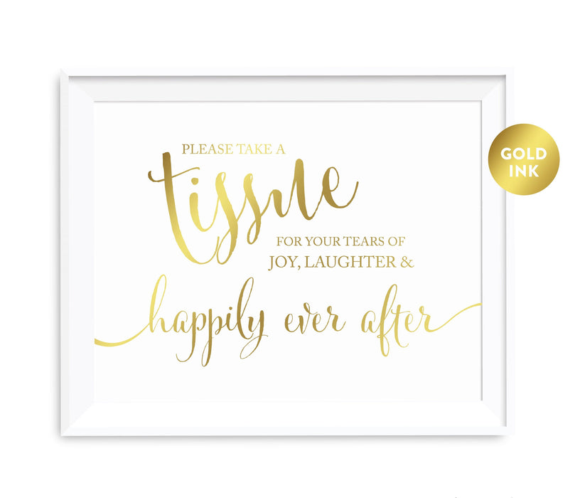 Andaz Press 8.5 x 11 Metallic Gold Wedding Party Signs-Set of 1-Andaz Press-Mr. & Mrs.-