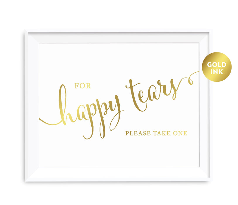 Andaz Press 8.5 x 11 Metallic Gold Wedding Party Signs-Set of 1-Andaz Press-Mr. & Mrs.-