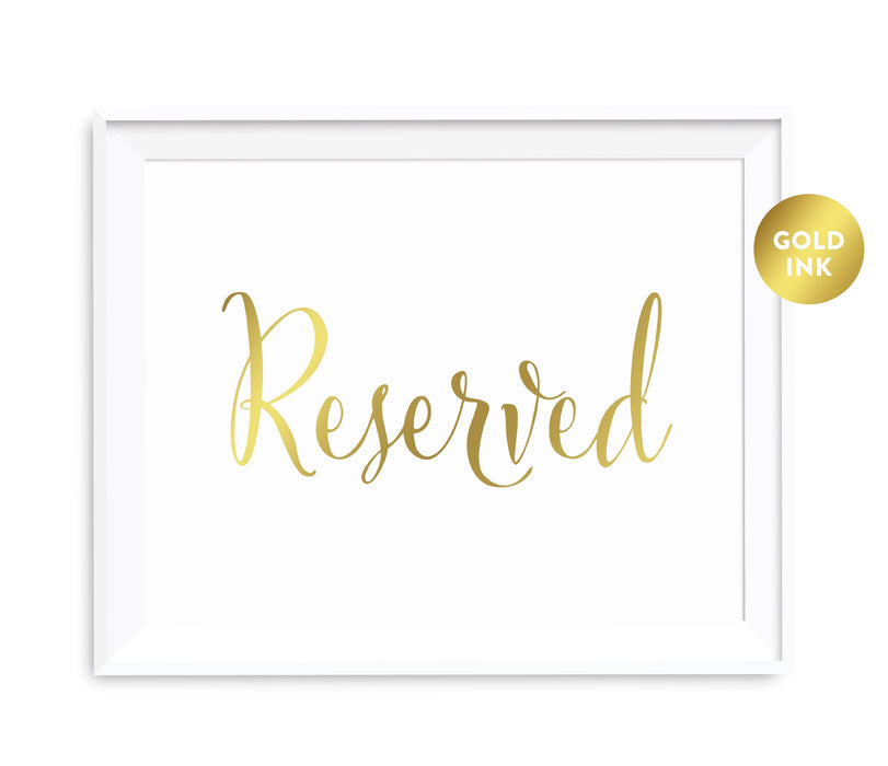 Andaz Press 8.5 x 11 Metallic Gold Wedding Party Signs-Set of 1-Andaz Press-Mr. & Mrs.-