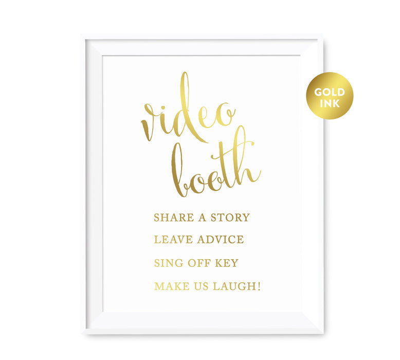 Andaz Press 8.5 x 11 Metallic Gold Wedding Party Signs-Set of 1-Andaz Press-Mr. & Mrs.-