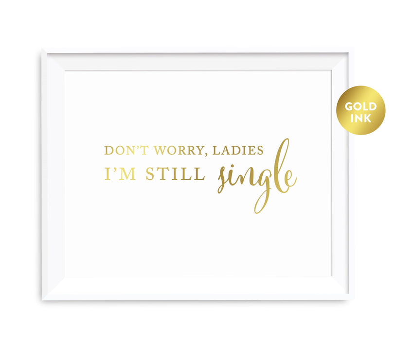 Andaz Press 8.5 x 11 Metallic Gold Wedding Party Signs-Set of 1-Andaz Press-Mr. & Mrs.-