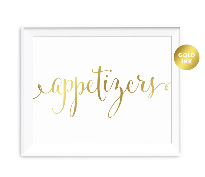 Andaz Press 8.5 x 11 Metallic Gold Wedding Party Signs-Set of 1-Andaz Press-Appetizers-
