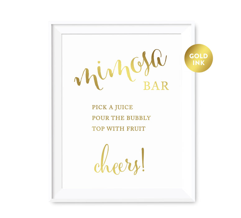 Andaz Press 8.5 x 11 Metallic Gold Wedding Party Signs-Set of 1-Andaz Press-Build Your Own Mimosa-