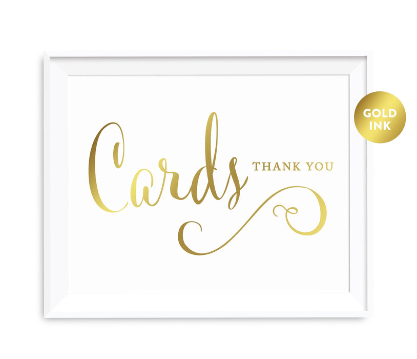 Andaz Press 8.5 x 11 Metallic Gold Wedding Party Signs-Set of 1-Andaz Press-Cards Thank You-