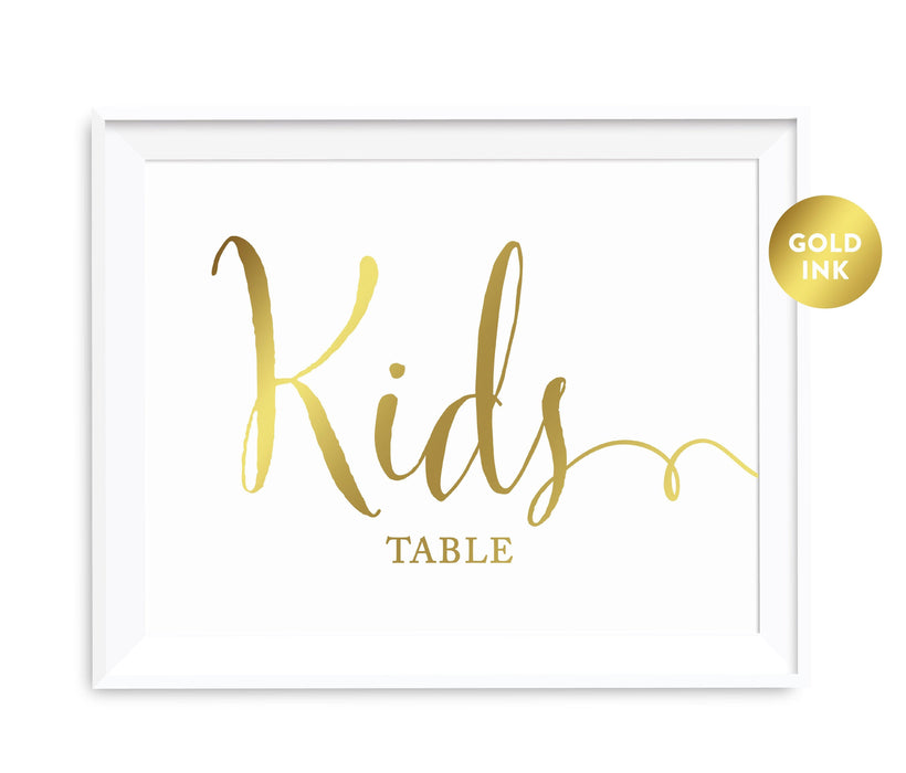 Andaz Press 8.5 x 11 Metallic Gold Wedding Party Signs-Set of 1-Andaz Press-Kids Table-