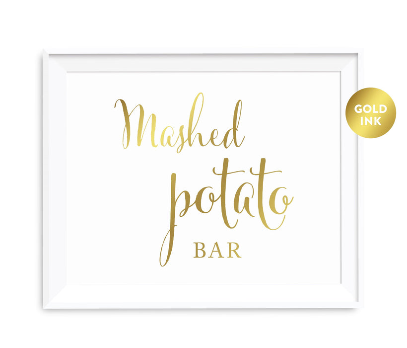 Andaz Press 8.5 x 11 Metallic Gold Wedding Party Signs-Set of 1-Andaz Press-Mashed Potato Bar-
