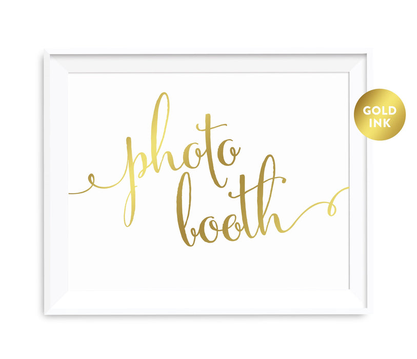 Andaz Press 8.5 x 11 Metallic Gold Wedding Party Signs-Set of 1-Andaz Press-Photo Booth-