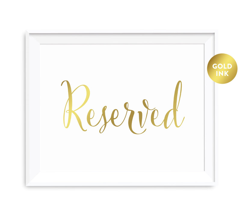 Andaz Press 8.5 x 11 Metallic Gold Wedding Party Signs-Set of 1-Andaz Press-Reserved-