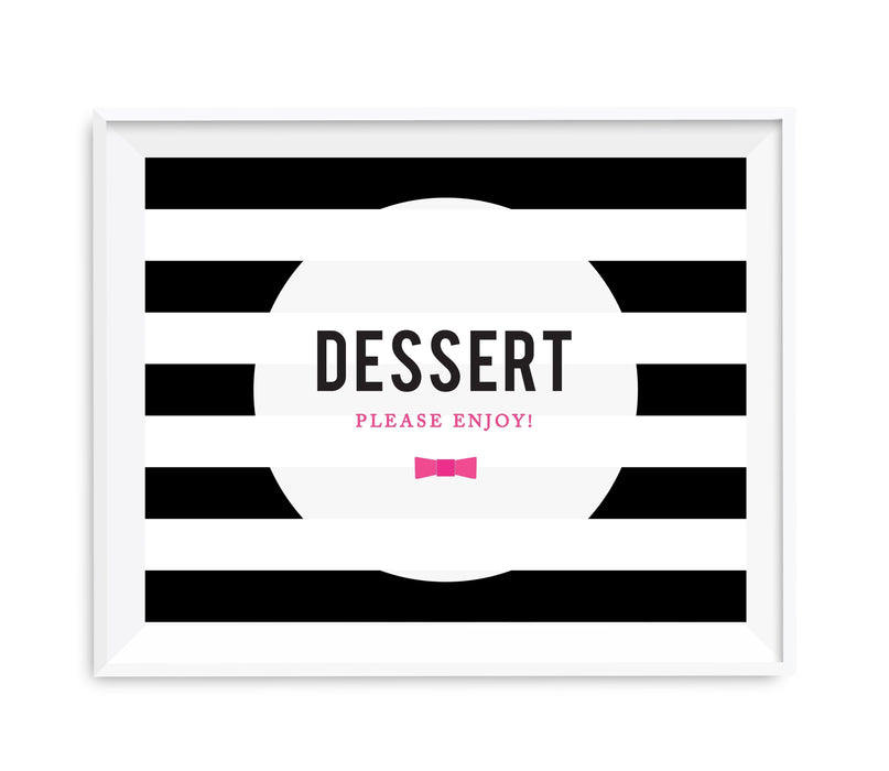 Andaz Press 8.5 x 11 Modern Black and White Stripes Wedding Party Signs-Set of 1-Andaz Press-Mr. & Mrs.-
