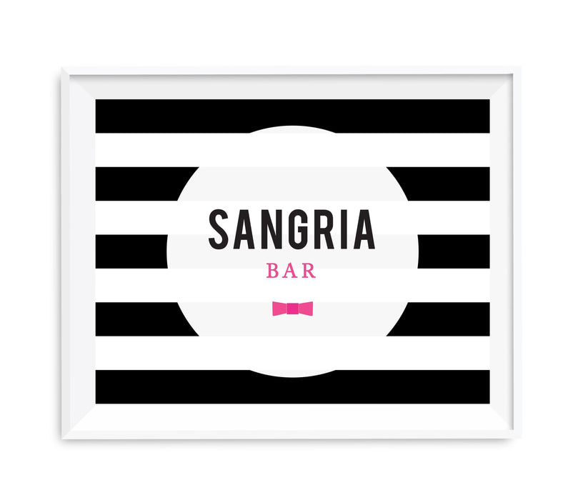 Andaz Press 8.5 x 11 Modern Black and White Stripes Wedding Party Signs-Set of 1-Andaz Press-Mr. & Mrs.-