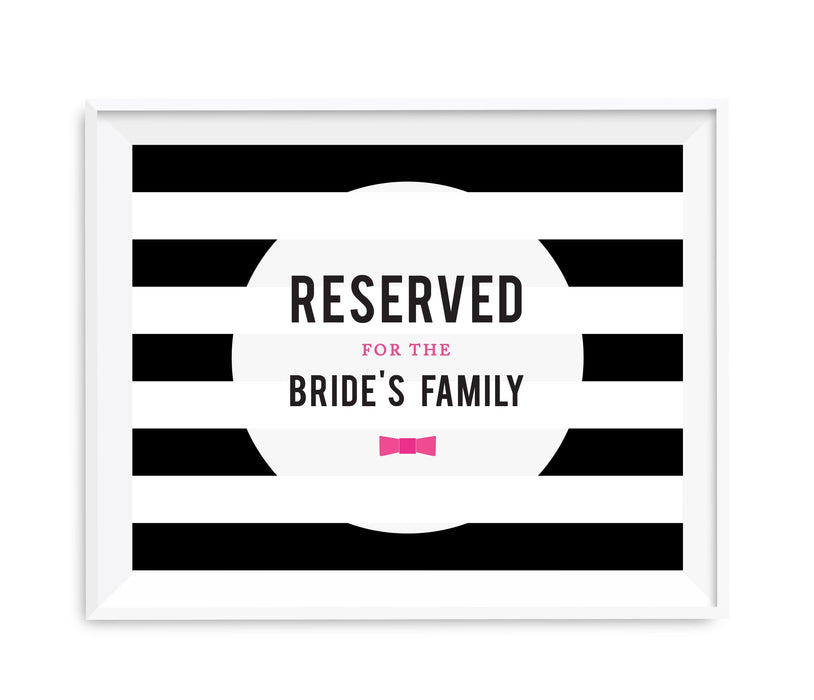 Andaz Press 8.5 x 11 Modern Black and White Stripes Wedding Party Signs-Set of 1-Andaz Press-Mr. & Mrs.-