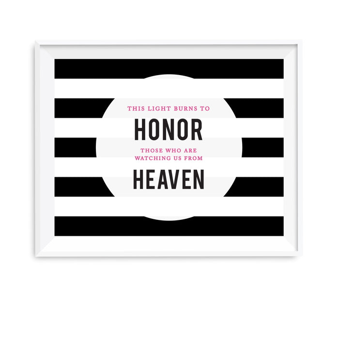 Andaz Press 8.5 x 11 Modern Black and White Stripes Wedding Party Signs-Set of 1-Andaz Press-Mr. & Mrs.-