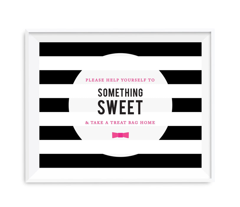 Andaz Press 8.5 x 11 Modern Black and White Stripes Wedding Party Signs-Set of 1-Andaz Press-Take A Treat Bag Home-