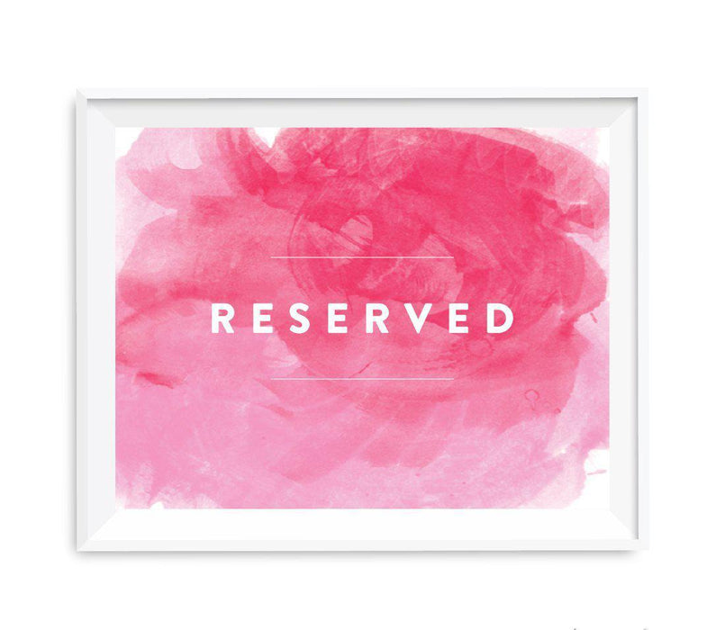 Andaz Press 8.5 x 11 Pink Watercolor Wedding Party Signs-Set of 1-Andaz Press-Mr. & Mrs.-