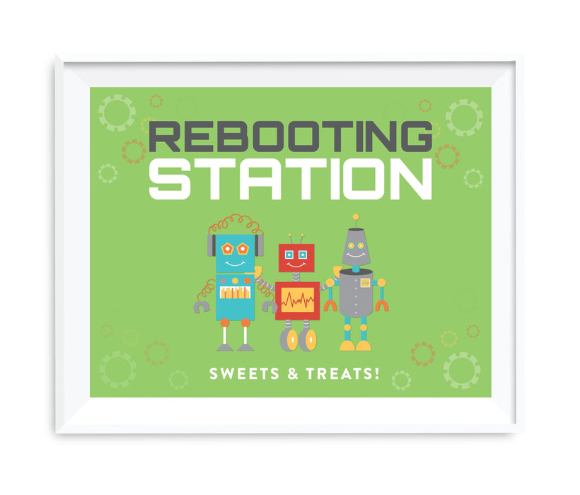 Andaz Press 8.5 x 11 Robot Birthday Party Signs-Set of 1-Andaz Press-Cards & Gifts-