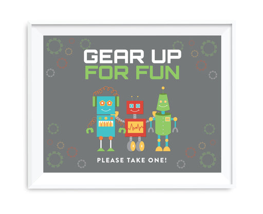 Andaz Press 8.5 x 11 Robot Birthday Party Signs-Set of 1-Andaz Press-Gear Up For Fun-
