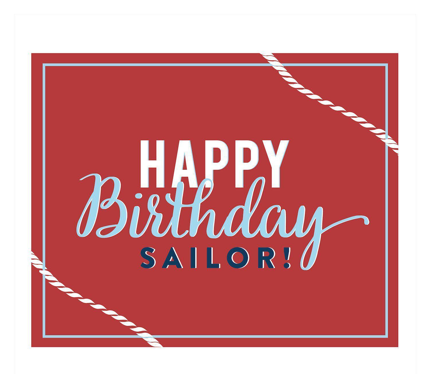 Andaz Press 8.5 x 11 Sail Away Nautical Birthday Happy Birthday Sailor Party Sign-Set of 1-Andaz Press-