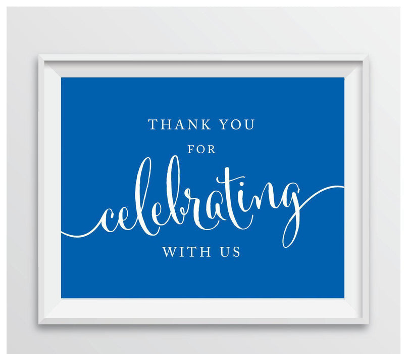 Andaz Press 8.5 x 11 Thank You For Celebrating With Us Party Sign-Set of 1-Andaz Press-Bubblegum Pink-