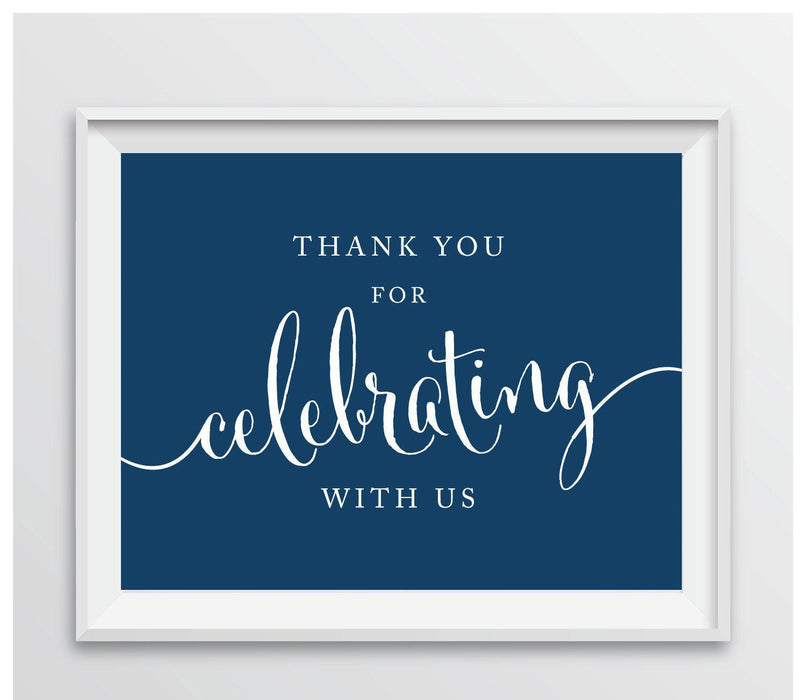 Andaz Press 8.5 x 11 Thank You For Celebrating With Us Party Sign-Set of 1-Andaz Press-Bubblegum Pink-