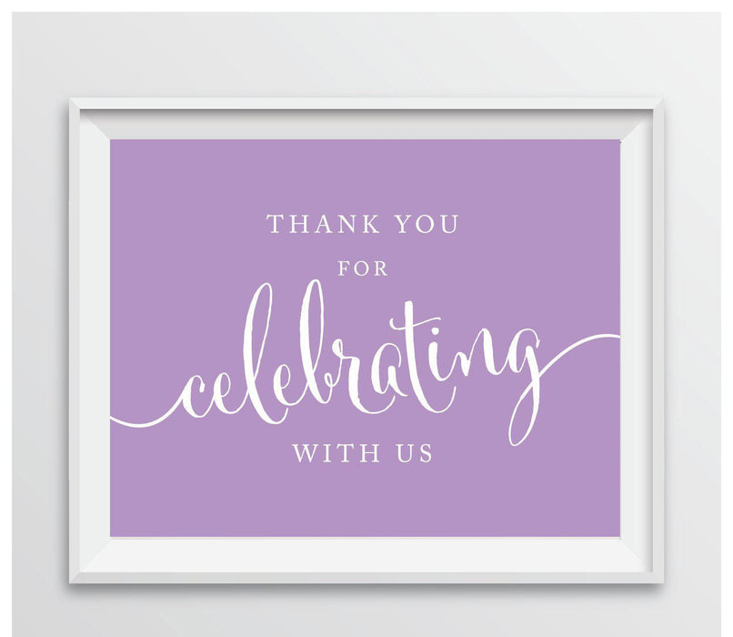 Andaz Press 8.5 x 11 Thank You For Celebrating With Us Party Sign-Set of 1-Andaz Press-Bubblegum Pink-
