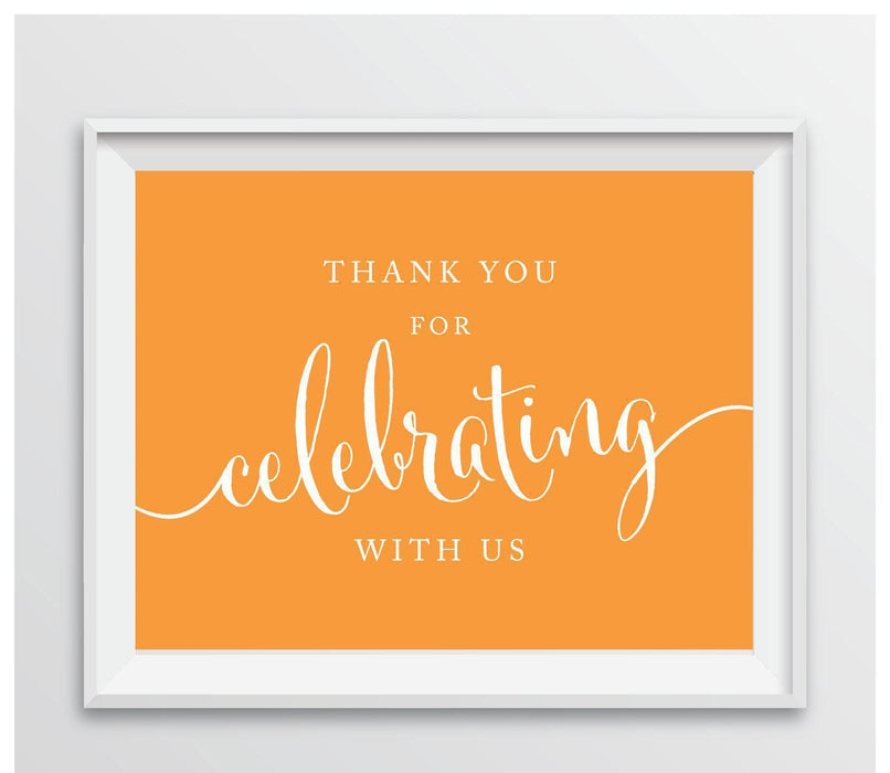Andaz Press 8.5 x 11 Thank You For Celebrating With Us Party Sign-Set of 1-Andaz Press-Bubblegum Pink-