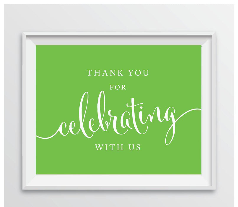 Andaz Press 8.5 x 11 Thank You For Celebrating With Us Party Sign-Set of 1-Andaz Press-Bubblegum Pink-