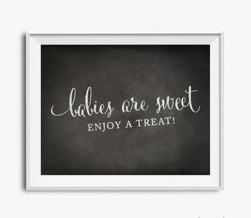 Andaz Press 8.5 x 11 Vintage Chalkboard Baby Shower Party Signs-Set of 1-Andaz Press-Babies Are Sweet, Enjoy A Treat-