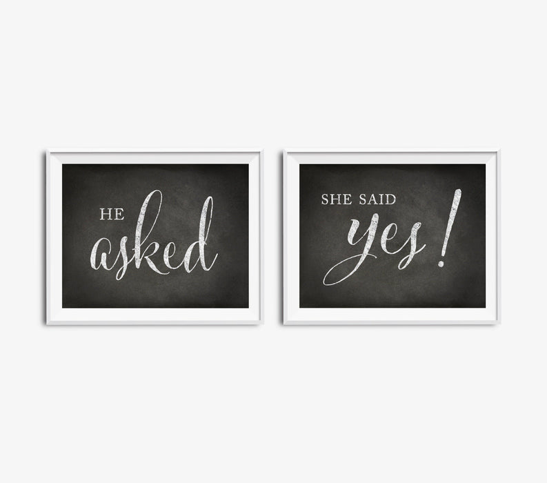 Andaz Press 8.5 x 11 Vintage Chalkboard Wedding Party Signs, 2-Pack-Set of 2-Andaz Press-Ladies, Gents-