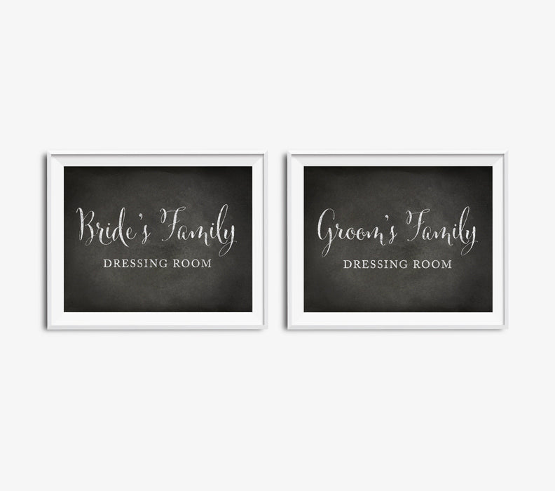 Andaz Press 8.5 x 11 Vintage Chalkboard Wedding Party Signs, 2-Pack-Set of 2-Andaz Press-Family Dressing Rooms-