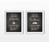 Andaz Press 8.5 x 11 Vintage Chalkboard Wedding Party Signs, 2-Pack-Set of 2-Andaz Press-Ladies, Gents-