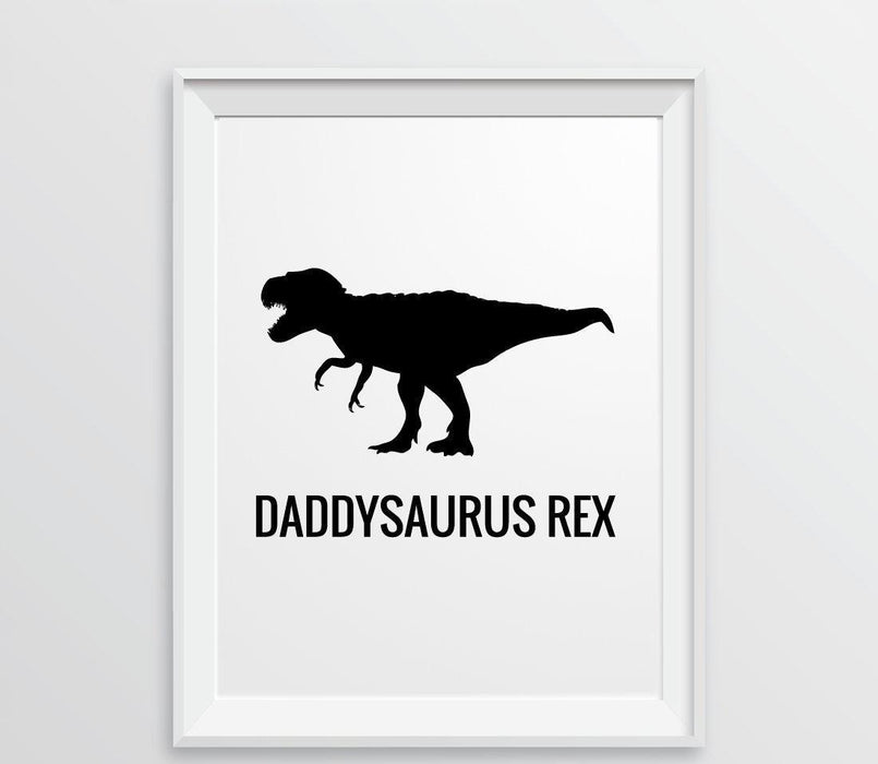 Andaz Press 8.5 x 11 Wall Art Decor Signs & Funny Graphic Prints for Him-Set of 1-Andaz Press-Daddysaurus Rex Dinosaur-