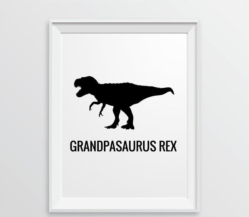Andaz Press 8.5 x 11 Wall Art Decor Signs & Funny Graphic Prints for Him-Set of 1-Andaz Press-Grandpasaurus Rex Dinosaur-