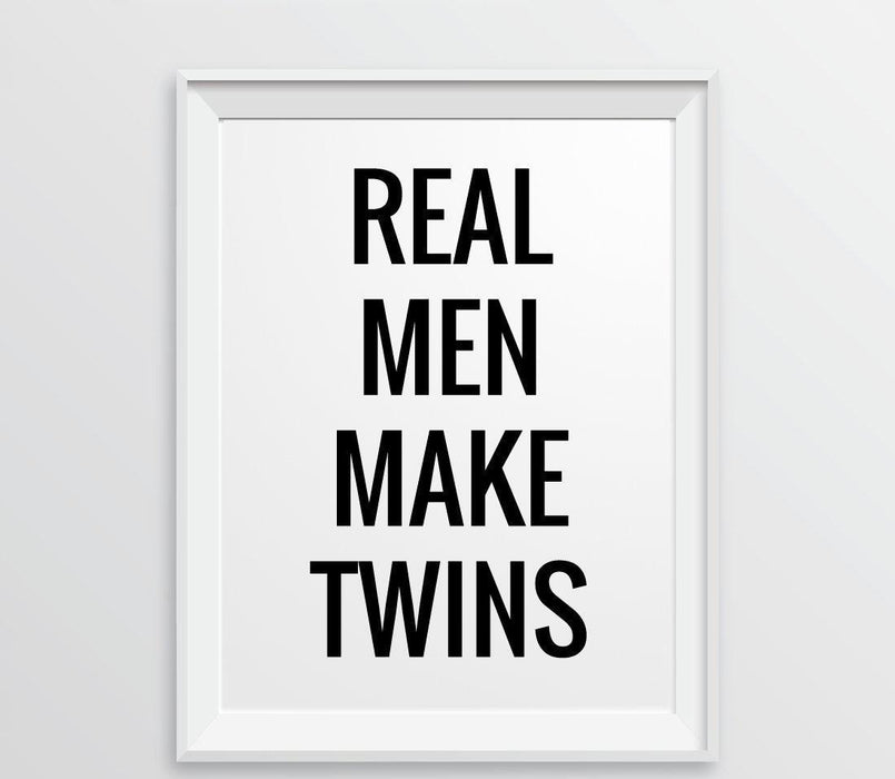 Andaz Press 8.5 x 11 Wall Art Decor Signs & Funny Graphic Prints for Him-Set of 1-Andaz Press-Real Men Make Twins-