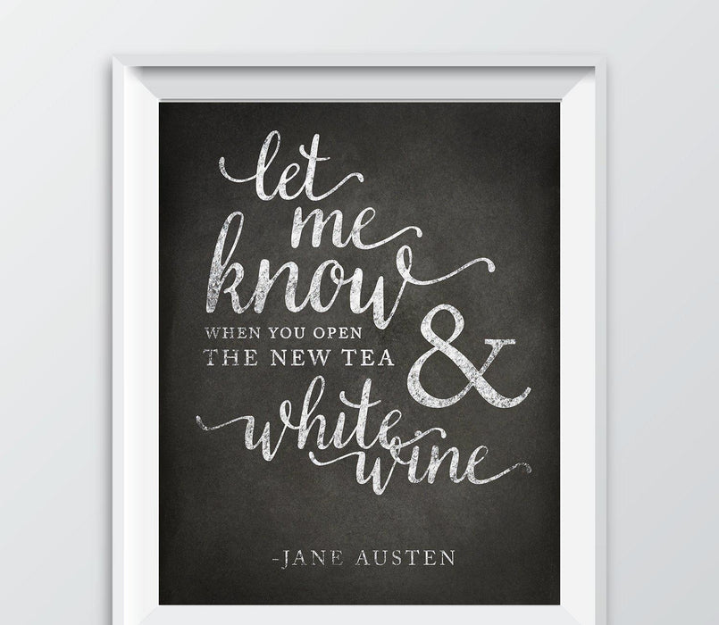 Andaz Press 8.5 x 11 Wine Wall Art Decor Sign, Vintage Chalkboard Style Poster-Set of 1-Andaz Press-Let me know when you begin the new tea-