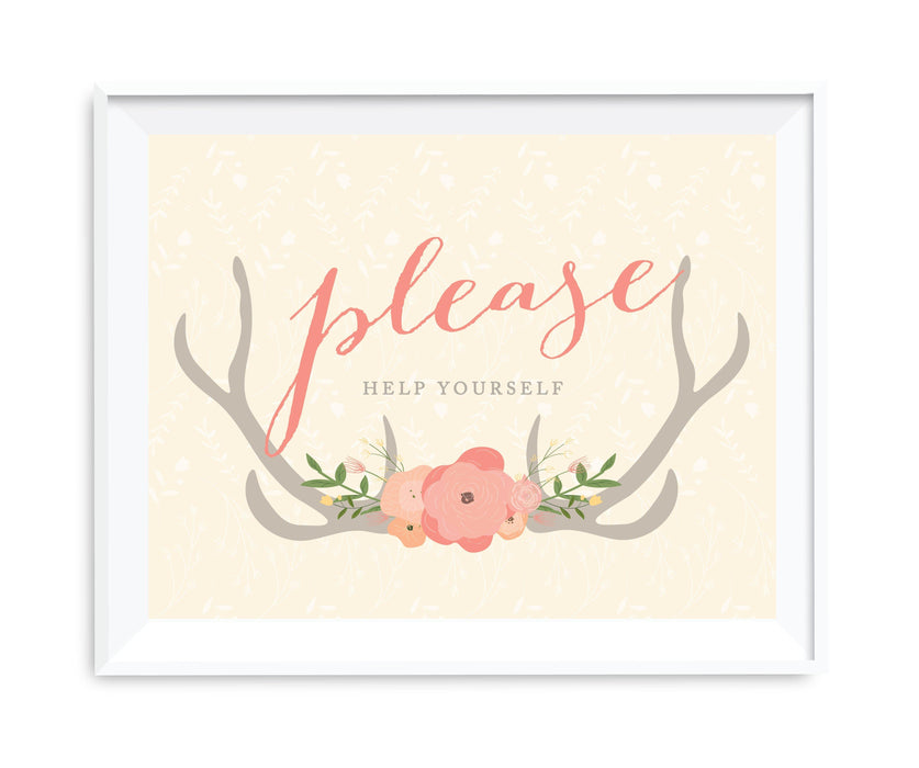 Andaz Press 8.5 x 11 Woodland Deer Wedding Party Signs-Set of 1-Andaz Press-Mr. & Mrs.-