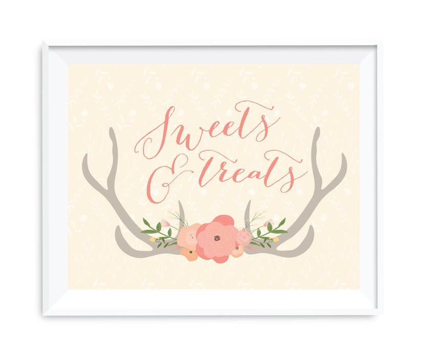 Andaz Press 8.5 x 11 Woodland Deer Wedding Party Signs-Set of 1-Andaz Press-Mr. & Mrs.-