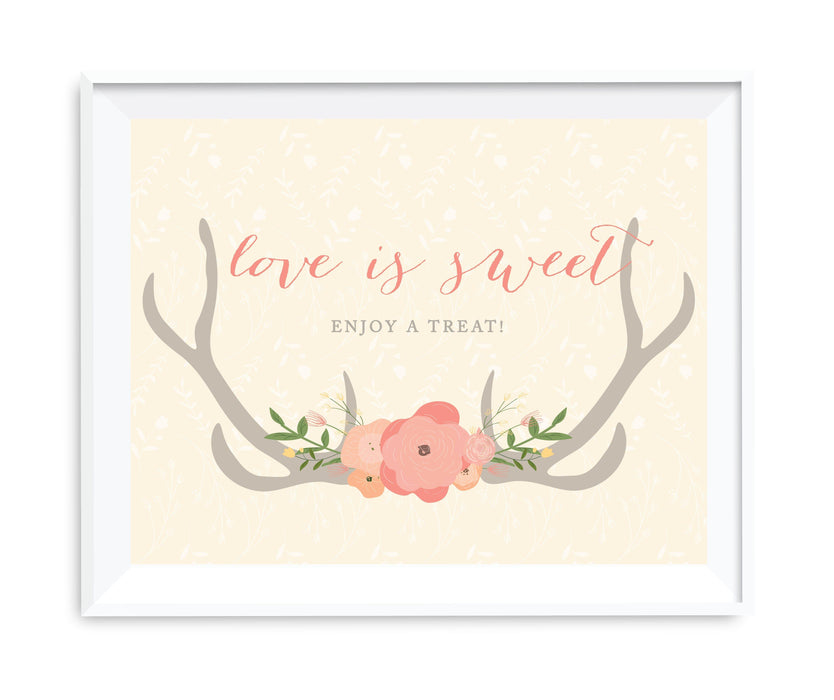 Andaz Press 8.5 x 11 Woodland Deer Wedding Party Signs-Set of 1-Andaz Press-Mr. & Mrs.-
