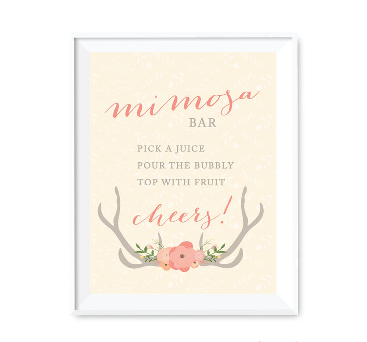 Andaz Press 8.5 x 11 Woodland Deer Wedding Party Signs-Set of 1-Andaz Press-Mr. & Mrs.-