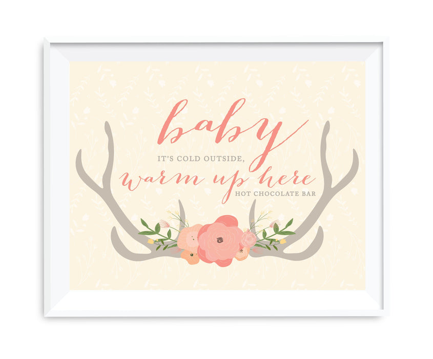 Andaz Press 8.5 x 11 Woodland Deer Wedding Party Signs-Set of 1-Andaz Press-Mr. & Mrs.-