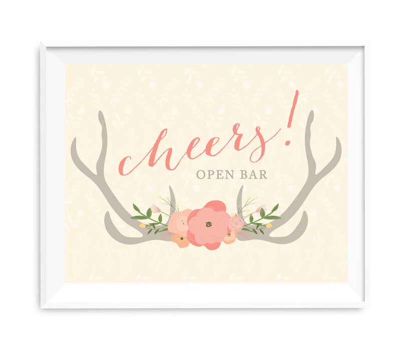 Andaz Press 8.5 x 11 Woodland Deer Wedding Party Signs-Set of 1-Andaz Press-Mr. & Mrs.-