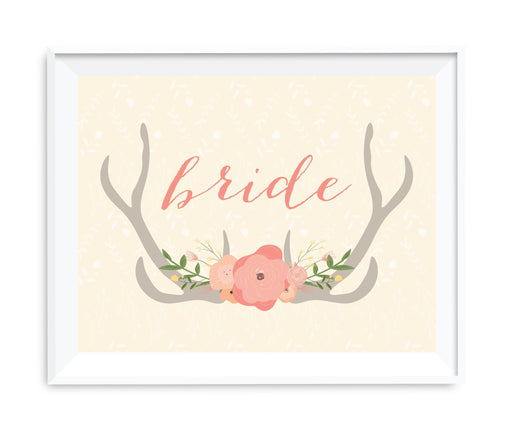 Andaz Press 8.5 x 11 Woodland Deer Wedding Party Signs-Set of 1-Andaz Press-Mr. & Mrs.-