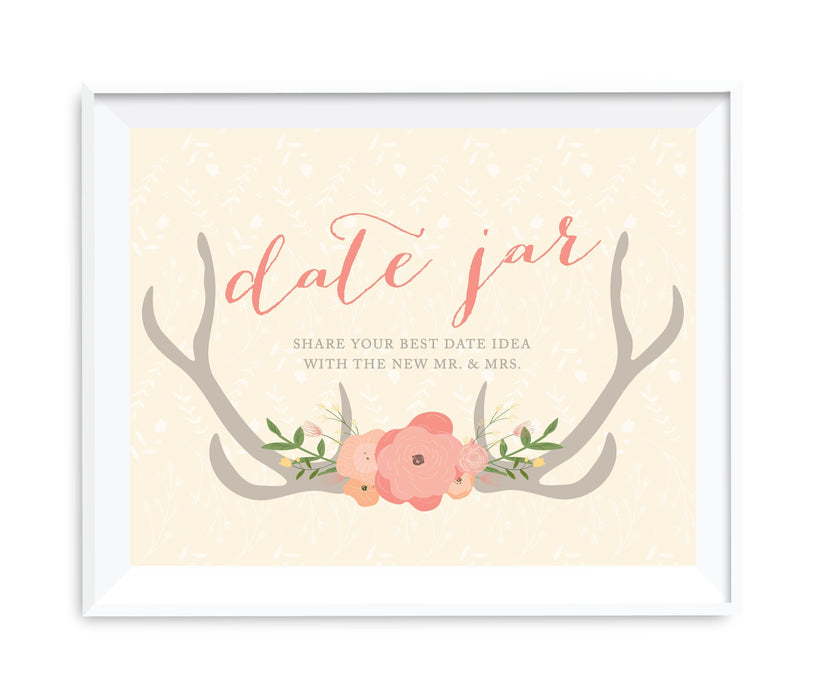 Andaz Press 8.5 x 11 Woodland Deer Wedding Party Signs-Set of 1-Andaz Press-Mr. & Mrs.-