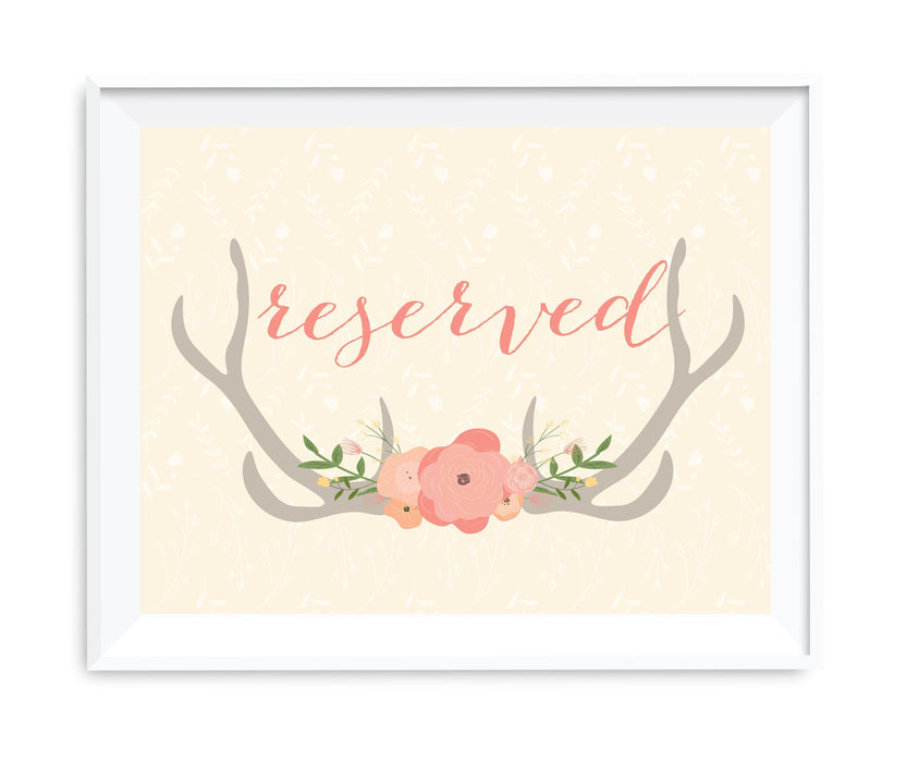 Andaz Press 8.5 x 11 Woodland Deer Wedding Party Signs-Set of 1-Andaz Press-Mr. & Mrs.-