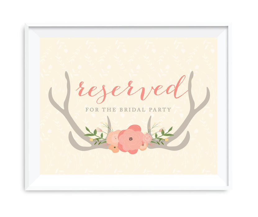 Andaz Press 8.5 x 11 Woodland Deer Wedding Party Signs-Set of 1-Andaz Press-Mr. & Mrs.-