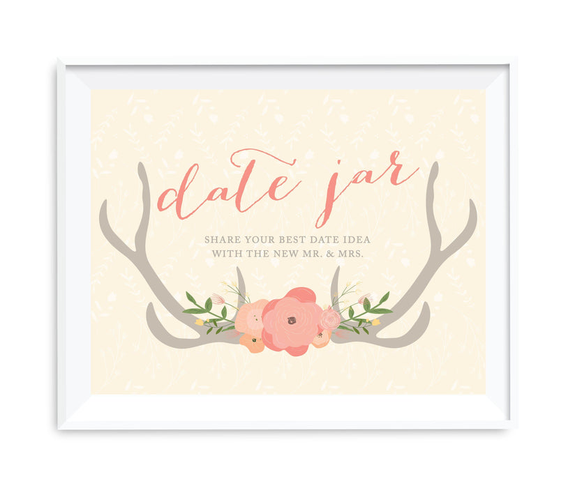 Andaz Press 8.5 x 11 Woodland Deer Wedding Party Signs-Set of 1-Andaz Press-Date Jar - Share Best Date Idea-