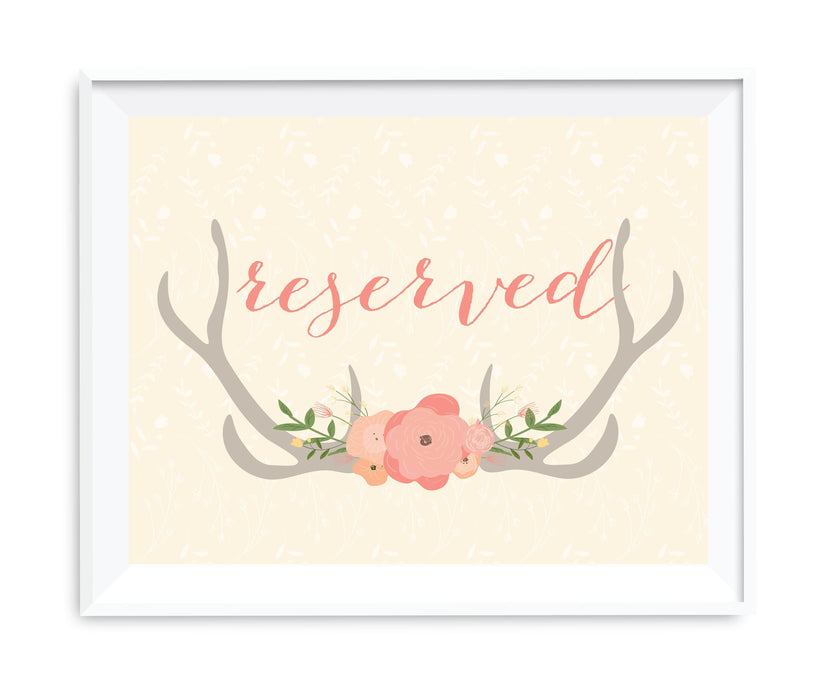 Andaz Press 8.5 x 11 Woodland Deer Wedding Party Signs-Set of 1-Andaz Press-Reserved-