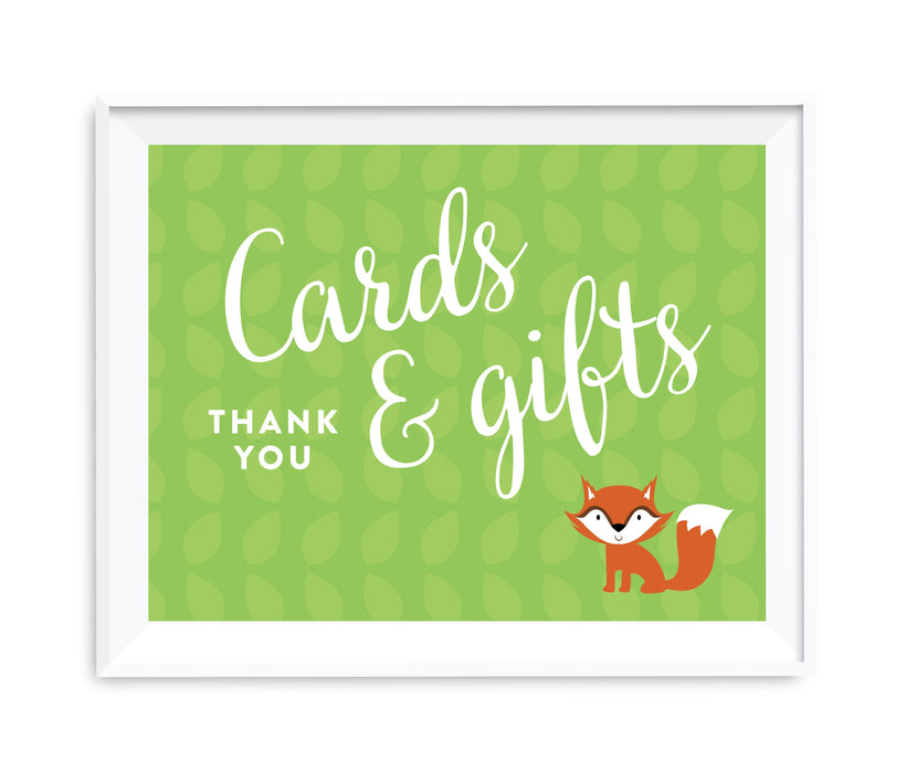 Andaz Press 8.5 x 11 Woodland Forest Baby Shower Party Signs-Set of 1-Andaz Press-Thank You For Celebrating With Us!-