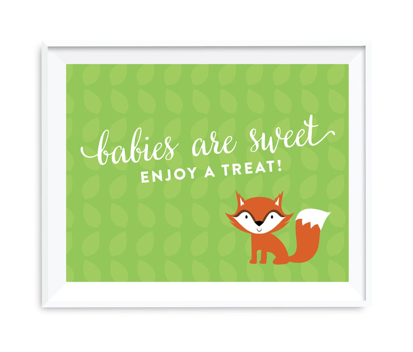 Andaz Press 8.5 x 11 Woodland Forest Baby Shower Party Signs-Set of 1-Andaz Press-Babies Are Sweet, Enjoy A Treat-